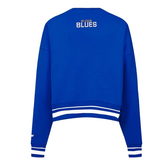 Pro Standard St. Louis Blues royal blue cropped pullover Sweatshirt top M nwt - Picture 5 of 8